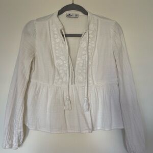 Hollister White Blouse